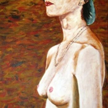 Painting titled "Madona 2" by Vbarata, Original Artwork, Oil
