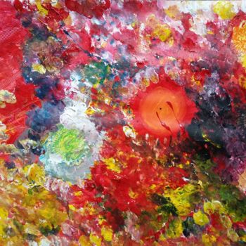 Painting titled "Eclosion" by Valérie Cadet, Original Artwork, Acrylic