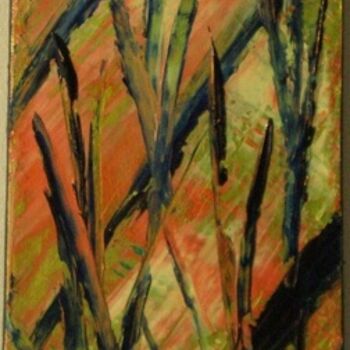 Peinture intitulée "iridescent grass" par Vcasey, Œuvre d'art originale