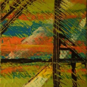 Painting titled "pyramid horizon" by Vcasey, Original Artwork