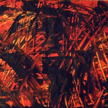 Pintura intitulada "Fire2" por Vcasey, Obras de arte originais