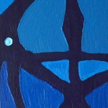 Painting titled "bluemoon" by Vcasey, Original Artwork