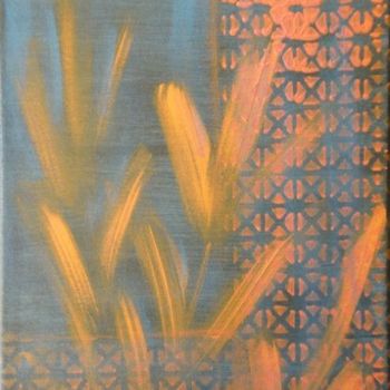 Pintura intitulada "orange branches" por Vcasey, Obras de arte originais