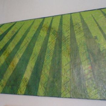 Malerei mit dem Titel "Verts-Nouveaux Hori…" von Vcasey, Original-Kunstwerk
