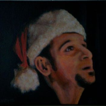 Painting titled "santa" by Vcasey, Original Artwork, Oil