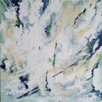 Painting titled "Abstrait" by Valerie Sandrin, Original Artwork, Acrylic Mounted on Wood Stretcher frame