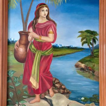 Картина под названием "Богиня плодородия" - Анастасия Агишева, Подлинное произведение искусства, Масло