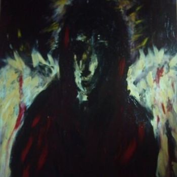 Malerei mit dem Titel "Ange déchu 5" von Vdrey, Original-Kunstwerk, Öl