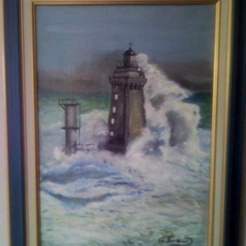 Peinture intitulée "la mer en furie" par Charles Van-Den-Torren, Œuvre d'art originale