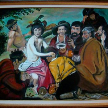Peinture intitulée "copie  de Velasquez" par Charles Van-Den-Torren, Œuvre d'art originale