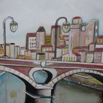 Peinture intitulée "pont est" par Charles Van-Den-Torren, Œuvre d'art originale