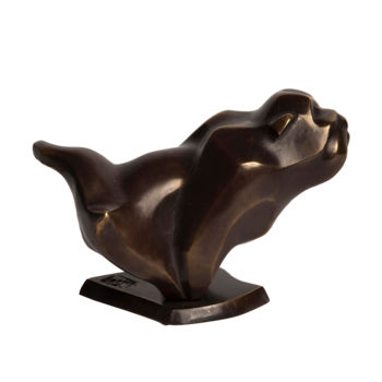 Escultura intitulada "Bulldog Contemporar…" por Veaceslav Jiglitski, Obras de arte originais, Bronze