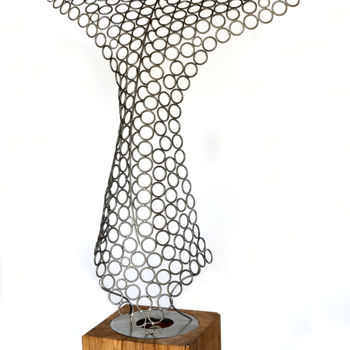 Sculpture titled "Moby" by Veca, Original Artwork, Metals