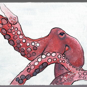Pintura intitulada "400. Octopus" por Veera Zukova, Obras de arte originais, Acrílico