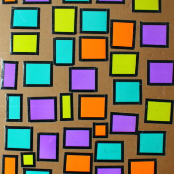 拼贴 标题为“519. Colorful windo…” 由Veera Zukova, 原创艺术品, 拼贴