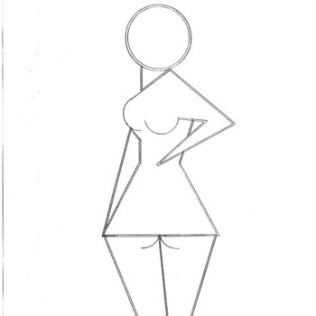 Drawing titled "Mannequin" by Vegeto, Original Artwork, Pencil