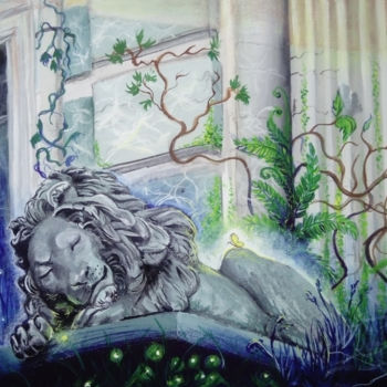 Painting titled "The Dream" by Tatyana Knyazeva, Original Artwork, Tempera