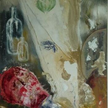 Painting titled "verrerie 2" by Velec, Original Artwork, Oil