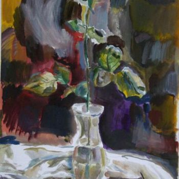 Pintura titulada "Rose" por Velemir Pankratov, Obra de arte original, Oleo