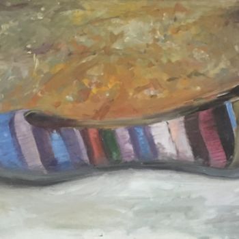 Malerei mit dem Titel "Shoes multicolor" von Vella, Original-Kunstwerk, Öl