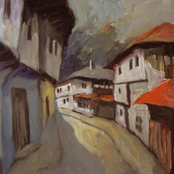 Painting titled "View from Tyavna /…" by Georgi Veniaminov, Original Artwork, Oil