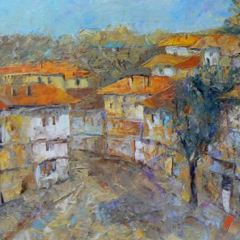 Peinture intitulée "View from Troyan /…" par Georgi Veniaminov, Œuvre d'art originale, Huile