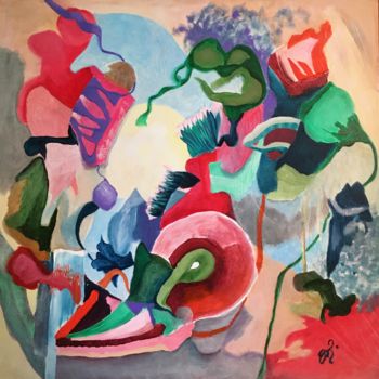 Peinture intitulée "Viens danser l’été" par Vénie, Œuvre d'art originale, Acrylique