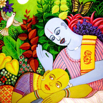 Pintura intitulada "yes-you-are-right-2…" por Venkata Swamy Valluri, Obras de arte originais, Acrílico