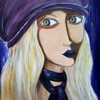 Peinture intitulée "moi la blonde" par Venniev, Œuvre d'art originale, Acrylique