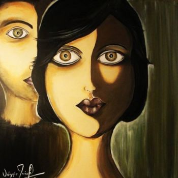 绘画 标题为“entre homme et femme” 由Venniev, 原创艺术品, 丙烯