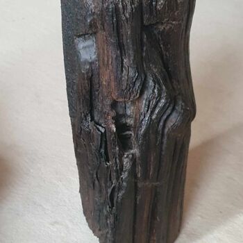 Sculpture titled "Sokrates" by Vera Boldt, Original Artwork, Wood