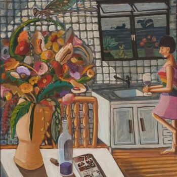 Pintura titulada "Como era pra ser?" por Vera Borges, Obra de arte original, Acrílico Montado en Bastidor de camilla de made…
