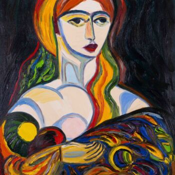 Malerei mit dem Titel "Fertility" von Vera Gvildis, Original-Kunstwerk, Öl