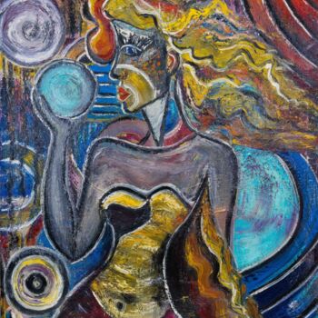 Painting titled "Finding yourself" by Vera Gvildis, Original Artwork, Oil