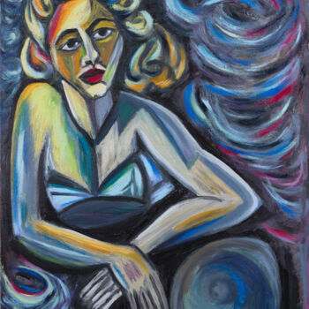Картина под названием "Smoke" - Вера Гвильдис, Подлинное произведение искусства, Масло