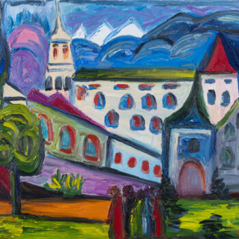 Malerei mit dem Titel "Pilgrims" von Vera Gvildis, Original-Kunstwerk, Öl