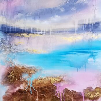 Schilderij getiteld ""Beyond the horizon"" door Vera Hoi, Origineel Kunstwerk, Acryl