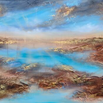 Pintura titulada ""Sunrise vibes" Ser…" por Vera Hoi, Obra de arte original, Acrílico Montado en Bastidor de camilla de made…
