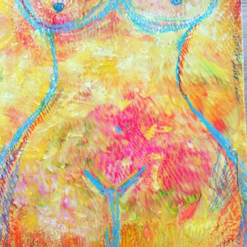 Schilderij getiteld "Deesse Romantique 2" door Vera Podkoritova, Origineel Kunstwerk, Acryl