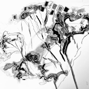 Tekening getiteld "Blooming Fantasy: F…" door Vera Saiko, Origineel Kunstwerk, Inkt