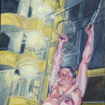 Pintura titulada "olympic lowlife" por James Wardroper, Obra de arte original, Oleo