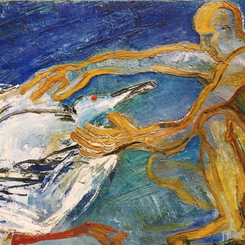 Картина под названием "Wings" - Vera Komarova, Подлинное произведение искусства, Масло