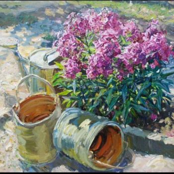 Pintura intitulada "Hot summer 2010" por Vera Lagutenkova, Obras de arte originais