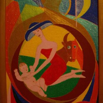 Painting titled "Birth" by Veranika Bo, Original Artwork