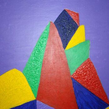 Painting titled "The energy mountain." by Veranika Bo, Original Artwork