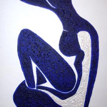 Painting titled "Blue. (Синяя)." by Veranika Bo, Original Artwork