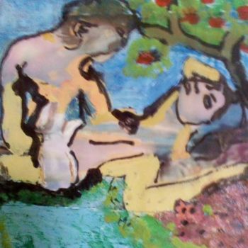 Pintura titulada "paraiso" por Vera Vilas Boas, Obra de arte original, Oleo