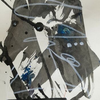"Wolf Horse Abstract" başlıklı Tablo Vercmagnus tarafından, Orijinal sanat, Akrilik