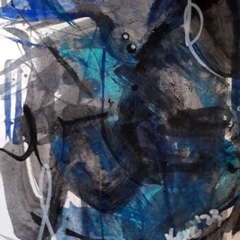 Schilderij getiteld "Abstract - Blue Esc…" door Vercmagnus, Origineel Kunstwerk, Acryl