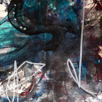 Pittura intitolato "Abstract - blue haze" da Vercmagnus, Opera d'arte originale, Acrilico